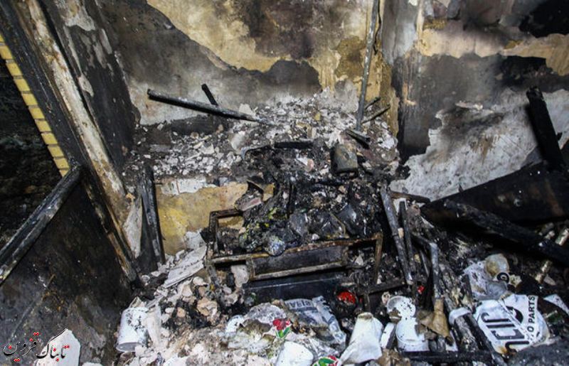 آتش سوزی یک مغازه شیرینی فروشی در قزوین مهار شد