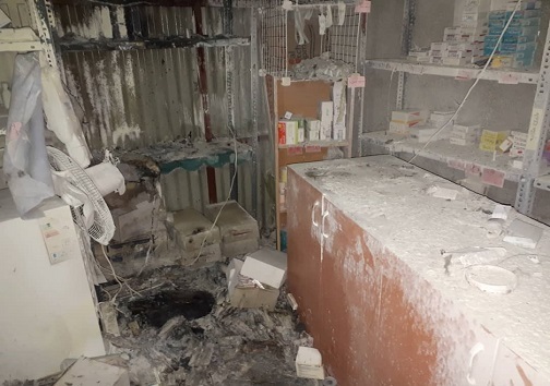 آتش‌سوزی در انبار بیمارستان شهید رجایی قزوین