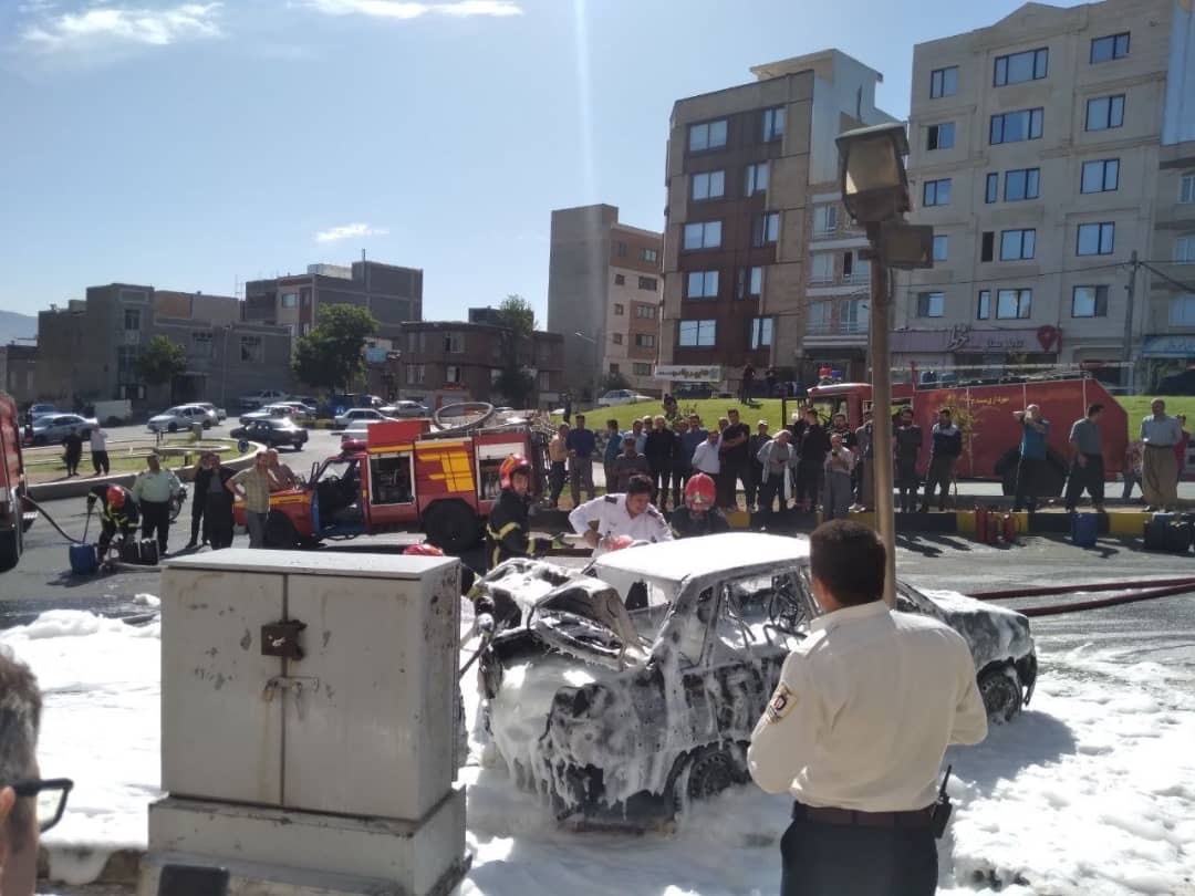 دپو بنزین خودرو پراید را طعمه حریق کرد